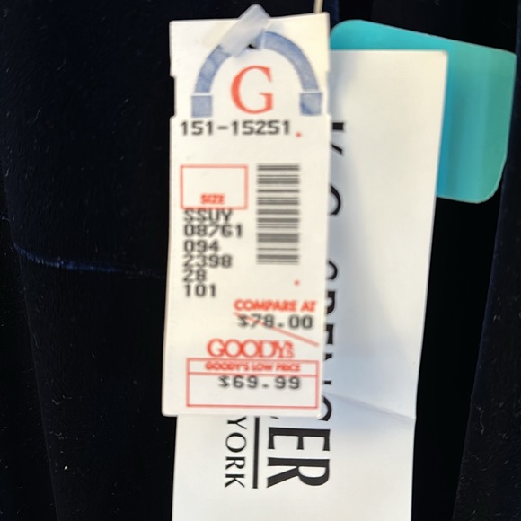 Ladies Navy Blue Velvet Look & Feel Dress - Picture 6 of 13